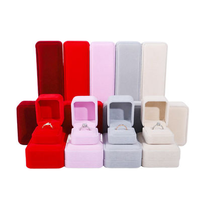 Grosir Manufaktur Perhiasan Mewah Kotak kemasan Pribadi High End Kalung Gelang Earrings Cincin Kemasan Kotak Perhiasan Velvet dengan logo