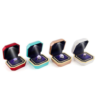 Kotak Perhiasan Plastik Velvet untuk Hanhong Gelang Berwarna Multicolor Earrings Perhiasan Cahaya