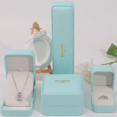 Beli Cyan Plain Soft Touch Baju Palsu Perhiasan Kemasan Kotak Kasus Organizer Mewah online manufacture