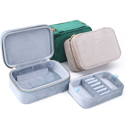 Beli Elegant Velvet Perhiasan Storage Box untuk Custom Earrings Kalung dan Cincin Gaya terbaru online manufacture