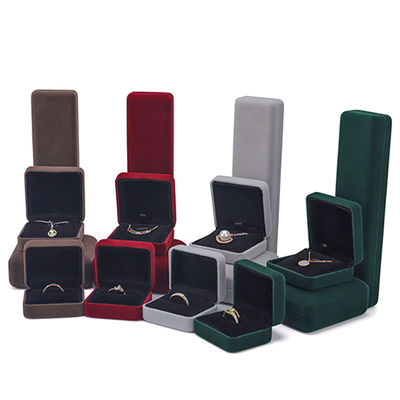 Beli Kotak Perhiasan Bahan LED beludru untuk ukuran yang disesuaikan Hanhong Logo Ring Embossed Hadiah online manufacture
