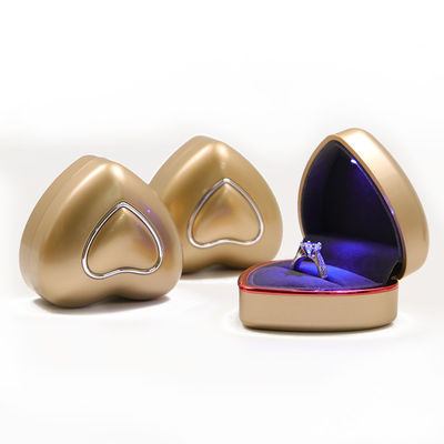 Kotak Gelang Biru dengan Lampu LED Hanhong Custom Logo Perhiasan Storage Display Case