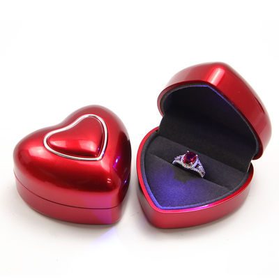 Kotak Gelang Biru dengan Lampu LED Hanhong Custom Logo Perhiasan Storage Display Case