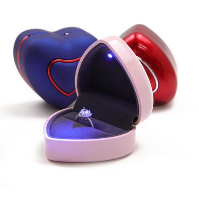 Kotak Gelang Biru dengan Lampu LED Hanhong Custom Logo Perhiasan Storage Display Case