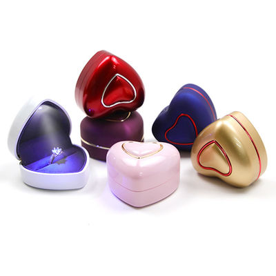 Kotak Gelang Biru dengan Lampu LED Hanhong Custom Logo Perhiasan Storage Display Case