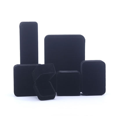 Beli Handmade Black Velvet Ring Perhiasan Kotak untuk Kalung Stud Earrings Gelang Custom online manufacture