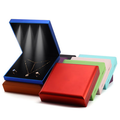 Beli Hanhong Custom Logo White Light Perhiasan Packaging Box Set dengan Ring Kalung Earrings online manufacture