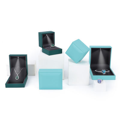 Customized Hanhong LED Light Perhiasan Packaging Box untuk Kalung Gelang dan Earrings