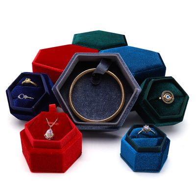 Beli Kotak Velvet Travel Ring untuk kemasan perhiasan dan cincin pernikahan yang disesuaikan online manufacture