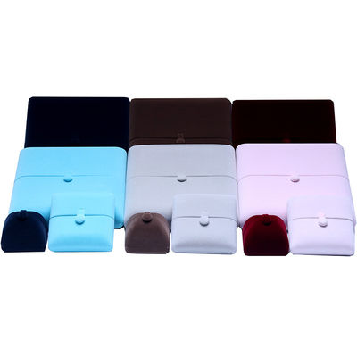 Beli 10*10*3cm Hanhong Custom Logo Perhiasan Mewah Kotak Kemasan Kalung Velvet Ring Gelang Gelang online manufacture
