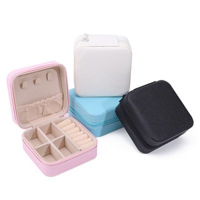 Beli Han Hong Custom Logo Perjalanan Perhiasan Kemasan Kotak untuk Earrings Kalung Ring Storage online manufacture