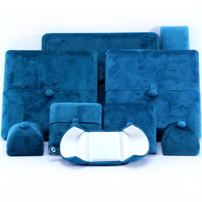 Beli Handmade Blue Velvet Jewelry Box untuk Gelang Earrings Kalung Cincin 10*10*3cm Ukuran online manufacture