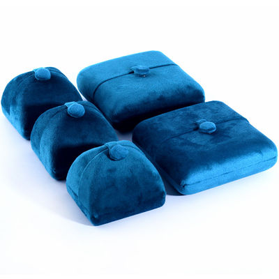 Handmade Blue Velvet Jewelry Box untuk Gelang Earrings Kalung Cincin 10*10*3cm Ukuran