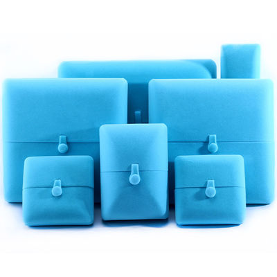 Beli Sky Blue Velvet Hanhong Custom Logo Perhiasan Kemasan Kotak untuk Gelang Earrings Hadiah online manufacture