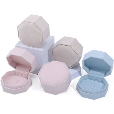Beli 7.5*7.5cm Kotak Perhiasan Velvet untuk Custom Logo Kalung dan Ring Set Display Travel online manufacture