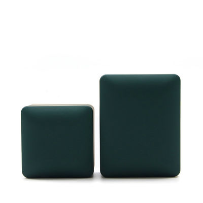 Custom Logo Silk Screen Printing Dark Green LED Kotak Perhiasan untuk Cincin Mewah