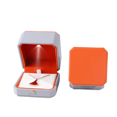 Beli Paket Perhiasan Mewah Hanhong Custom Gray Kotak Kulit untuk Cincin dan Gelang online manufacture