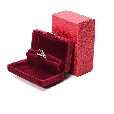 Custom Logo Metal Perhiasan Kemasan Kotak Untuk Mewah Earrings Merah Gelang Kalung Cincin