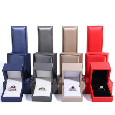 Kotak perhiasan kulit buatan tangan untuk cincin dan kalung kemasan mewah