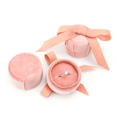 Hanhong Tiandi Flannel Kain Ring Box untuk Perhiasan Kemasan 5*4.5*5cm Plastik Velvet
