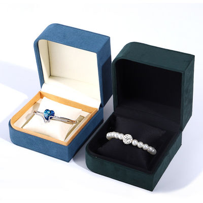 Paket Perhiasan Kulit Mikrofiber Hijau Mewah untuk Earrings dan Cincin dari Hanhong