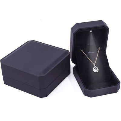Baru Logo Custom LED Perhiasan Display Box untuk Cincin Kalung Gelang dan Earrings