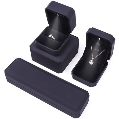 Baru Logo Custom LED Perhiasan Display Box untuk Cincin Kalung Gelang dan Earrings