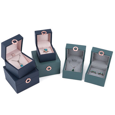 Paket Perhiasan Hanhong Four-Leaf Clover Luxury PU Kulit Ring Box dengan Logo Khusus