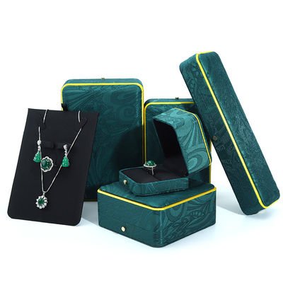 Green Handmade Jewelry Box untuk Gelang Kalung Stud Earrings Luxury Ring Hanhong BH2