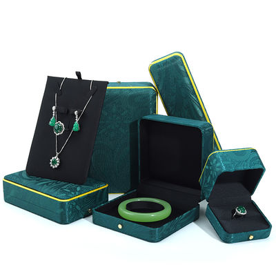 Green Handmade Jewelry Box untuk Gelang Kalung Stud Earrings Luxury Ring Hanhong BH2
