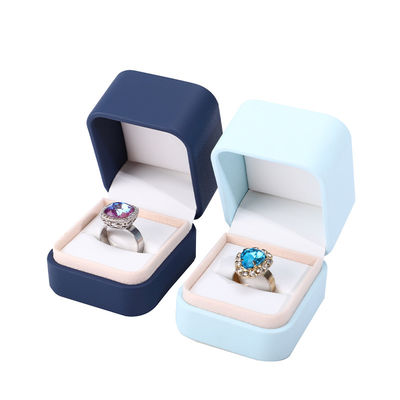 Logo Custom Perhiasan Paket Kotak Kulit PU untuk anting-anting Gelang Kalung dan Cincin