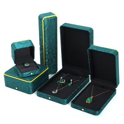 Green Handmade Jewelry Box untuk Gelang Kalung Stud Earrings Luxury Ring Hanhong BH2