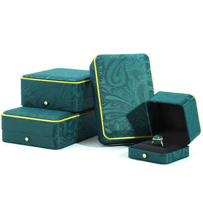 Green Handmade Jewelry Box untuk Gelang Kalung Stud Earrings Luxury Ring Hanhong BH2