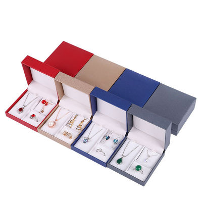 Beli Customized Luxury Brushed Pattern Square Paper Jewelry Box untuk Hanhong Ring Necklace online manufacture