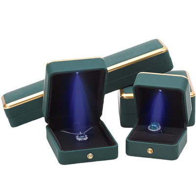 OEM Lintang LED Perhiasan Kotak Ramah Lingkungan Untuk Gelang Kalung Earrings Ring Packing