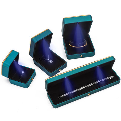 Gelang Kalung Cincin Earring Kotak Perhiasan dengan Light Luxury Organizer Peacock Blue