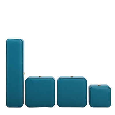 Beli Hanhong Crown Shape Cyan PU Kotak Perhiasan Kulit Ideal untuk Gelang Earrings dan Cincin online manufacture