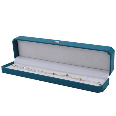 Hanhong Crown Shape Cyan PU Kotak Perhiasan Kulit Ideal untuk Gelang Earrings dan Cincin