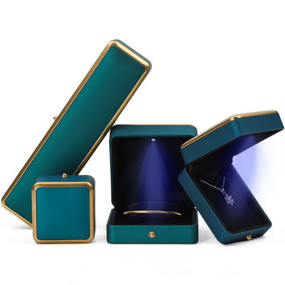 Gelang Kalung Cincin Earring Kotak Perhiasan dengan Light Luxury Organizer Peacock Blue