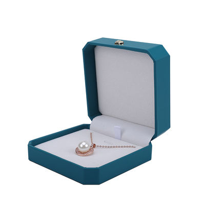 Hanhong Crown Shape Cyan PU Kotak Perhiasan Kulit Ideal untuk Gelang Earrings dan Cincin