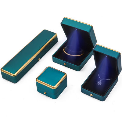Gelang Kalung Cincin Earring Kotak Perhiasan dengan Light Luxury Organizer Peacock Blue