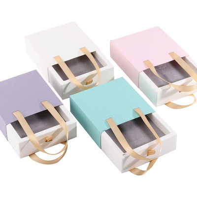 Baru Gaya Disesuaikan Sliding Drawer Karton untuk Ring Box Custom Logo Kasus Kertas