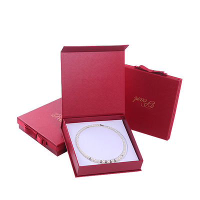 Beli Hanhong Customized Size Perhiasan Merah Karton Kertas Kotak lengan untuk Kalung Gelang online manufacture