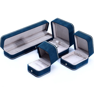 Kotak Perhiasan Bahan Beludru untuk Hanhong 2023 Custom Logo Blue Bracelet Bracelet Box