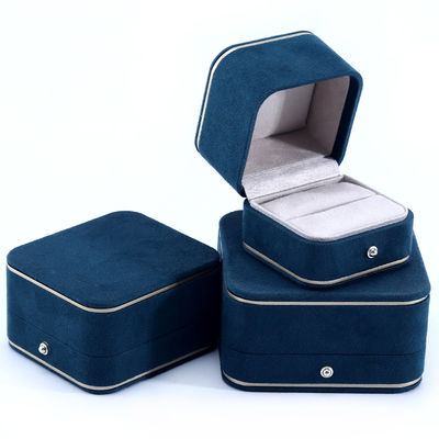 Kotak Perhiasan Bahan Beludru untuk Hanhong 2023 Custom Logo Blue Bracelet Bracelet Box
