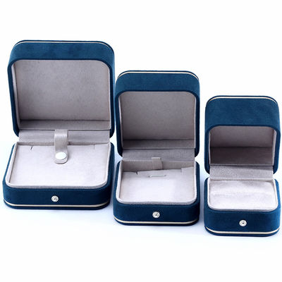 Kotak Perhiasan Bahan Beludru untuk Hanhong 2023 Custom Logo Blue Bracelet Bracelet Box