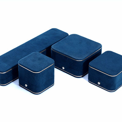 Kotak Perhiasan Bahan Beludru untuk Hanhong 2023 Custom Logo Blue Bracelet Bracelet Box