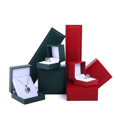 Beli Customized Size Paper Velvet Hanhong Color Jewelry Box untuk Kalung Gelang Cincin Earrings online manufacture
