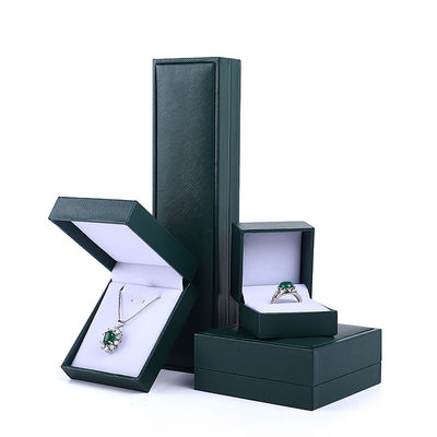 Customized Size Paper Velvet Hanhong Color Jewelry Box untuk Kalung Gelang Cincin Earrings