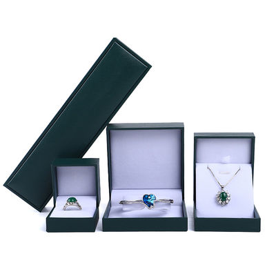Customized Size Paper Velvet Hanhong Color Jewelry Box untuk Kalung Gelang Cincin Earrings